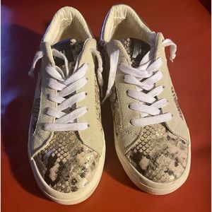 Low Top Snake Skin Sneakers